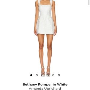 Amanda Uprichard White Mini Dress Romper
